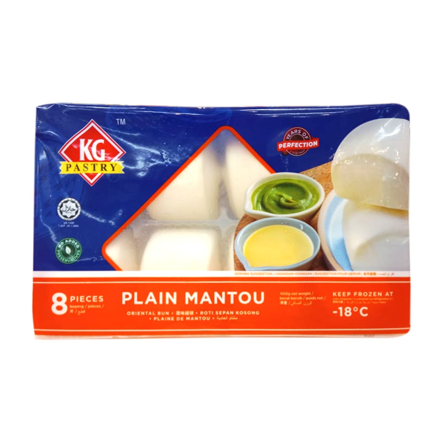 KG Pastry Mantou Plain 375g