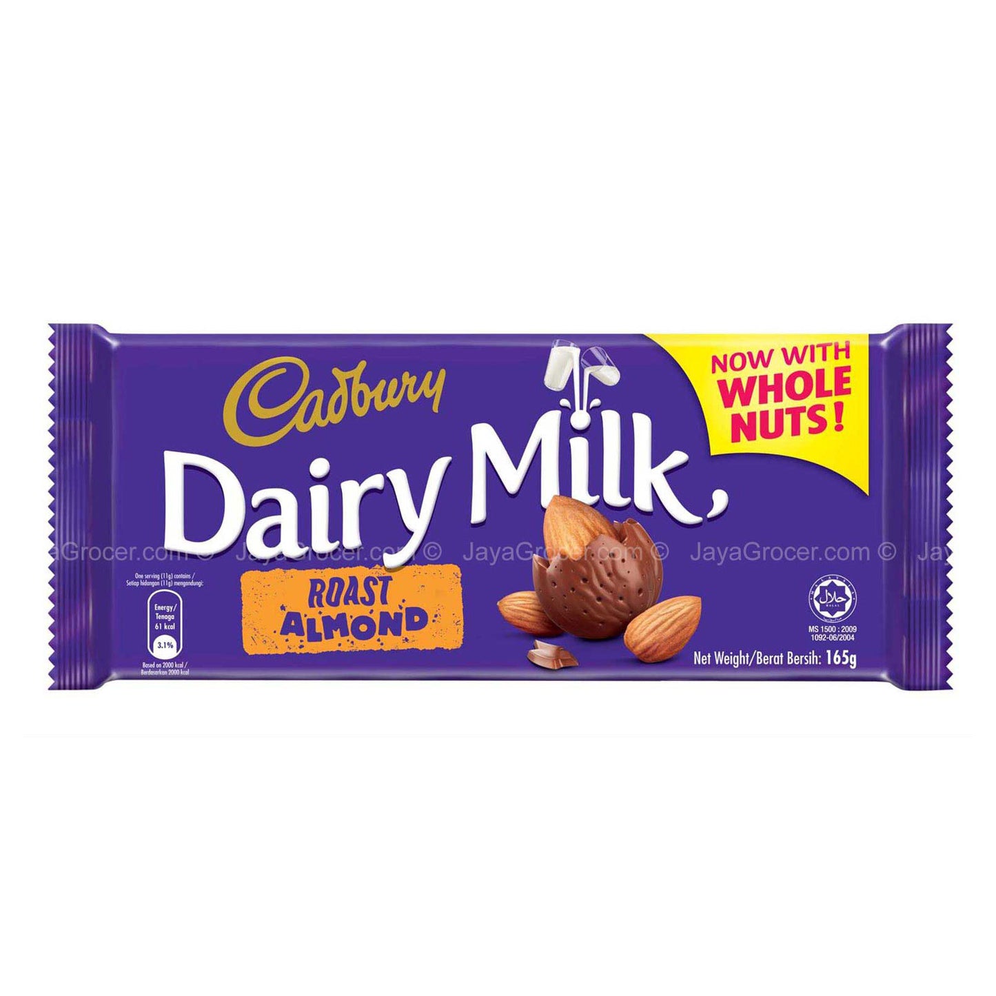 Cadbury Dairy Milk Roast Almond Chocolate Bar 160g