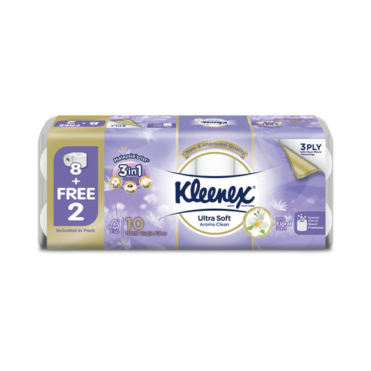 Kleenex Ultra Soft Aroma Clean with Floral Scent 8+2 rolls