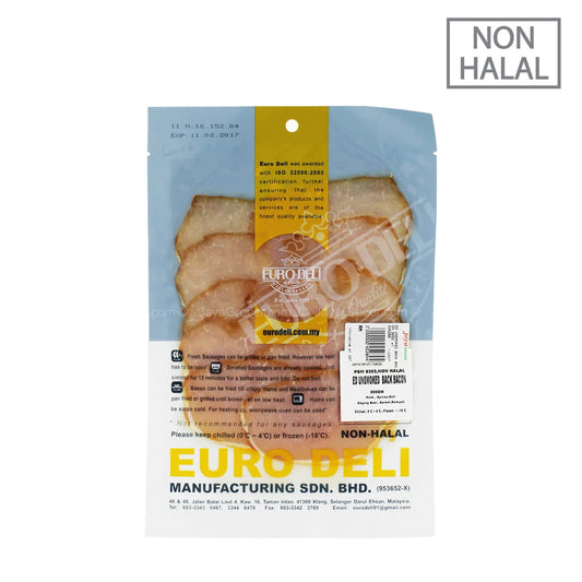 [NON-HALAL] Euro Deli Unsmoked Back Bacon Slices 200g