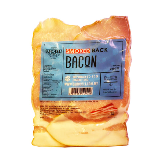 [NON-HALAL] Euro Deli Smoked Back Bacon 200g