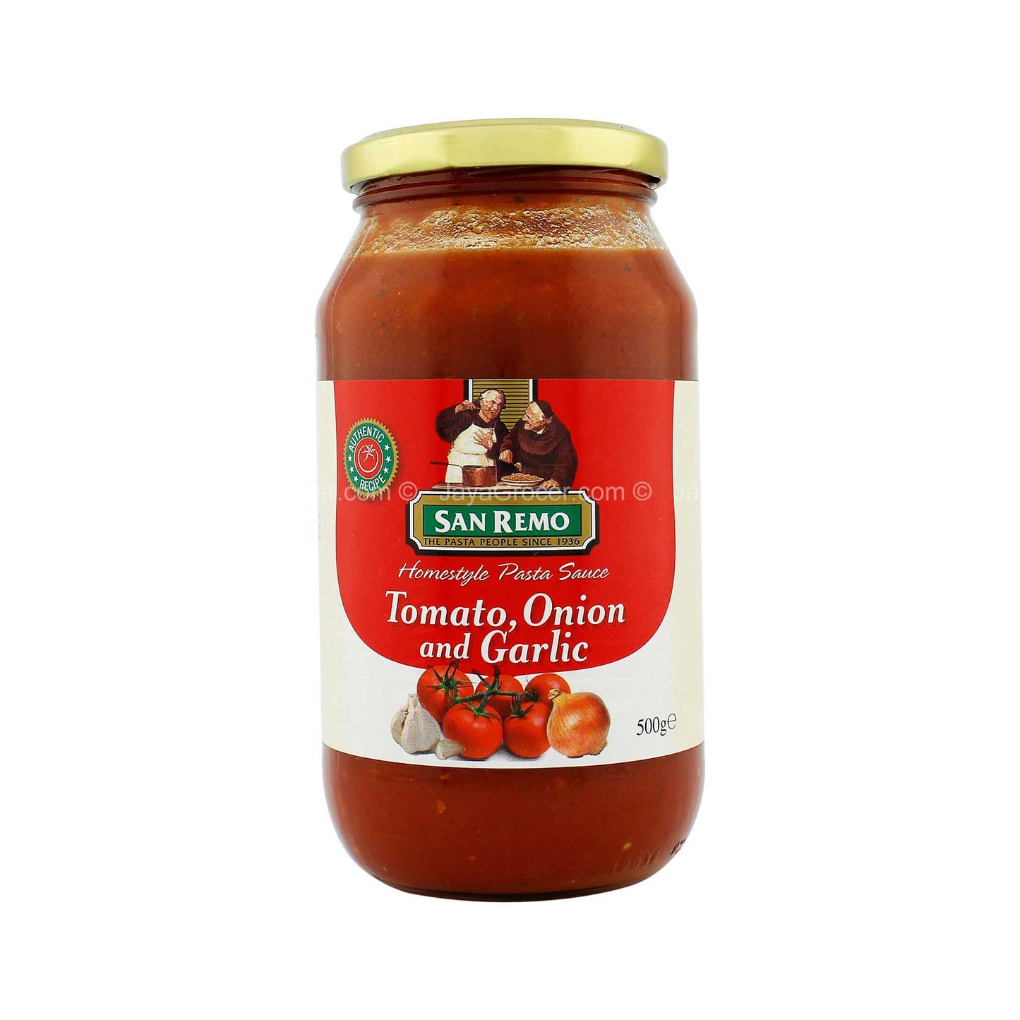 San Remo Tomato, Onion and Garlic Homestyle Pasta Sauce 500g