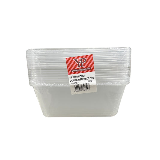 YP 1000 Food Container Rectangular 10pcs/pack