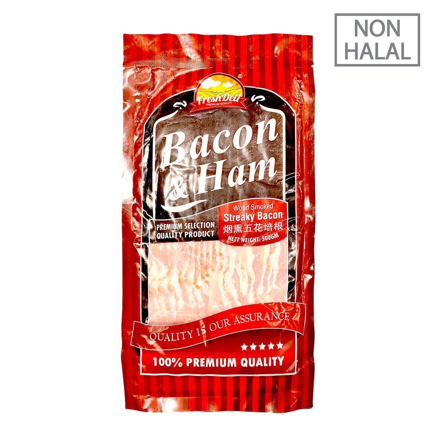 [NON-HALAL] Smoke Streaky Bacon 500g